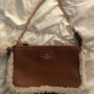 Coach Brown Leather Mini Purse (NEVER USED)